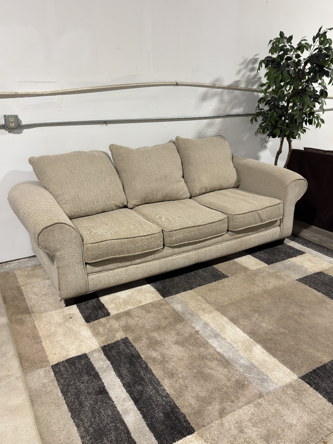 Beige Sofa ๐ Delivery Available