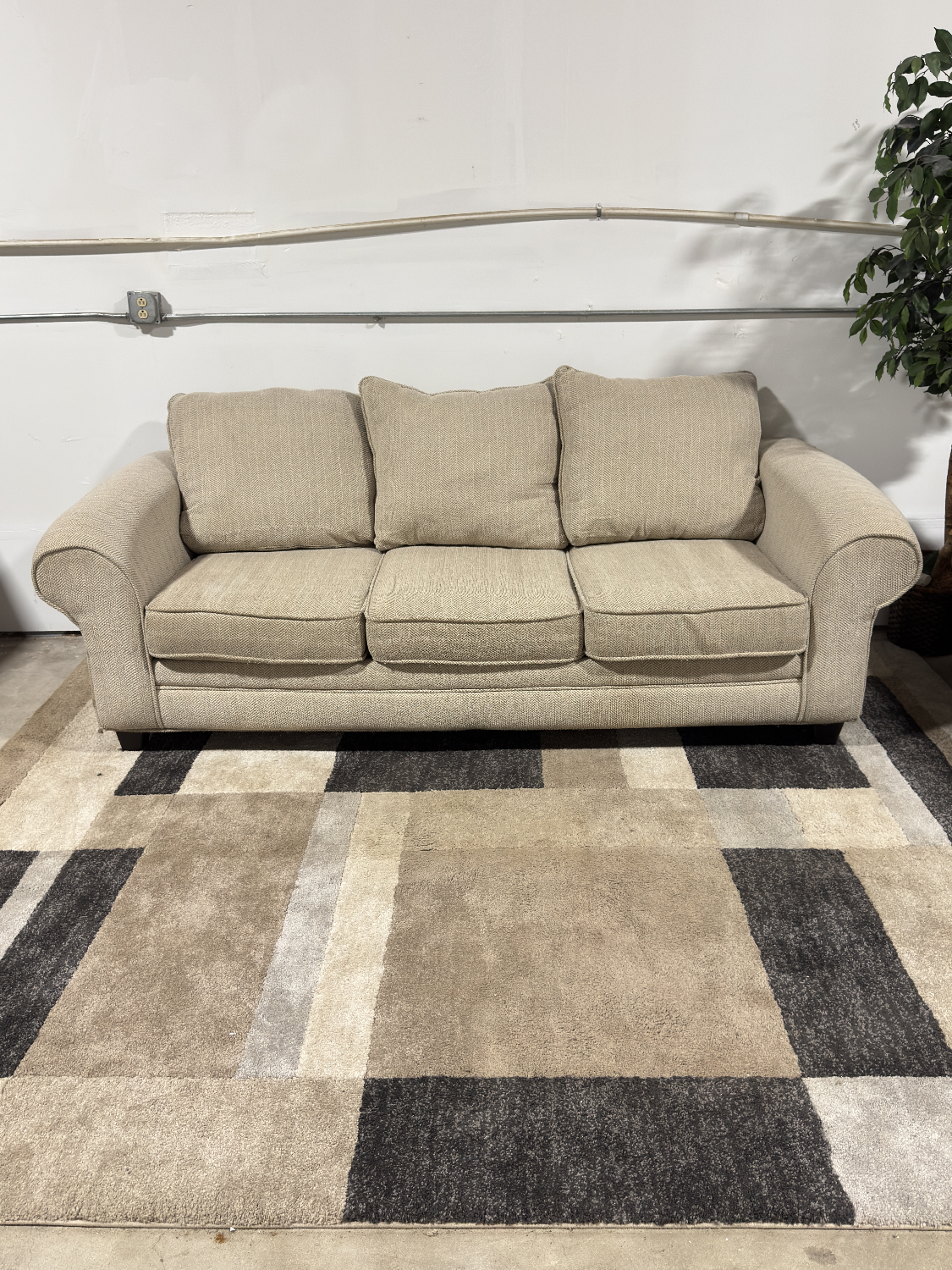 Beige Sofa ๐ Delivery Available