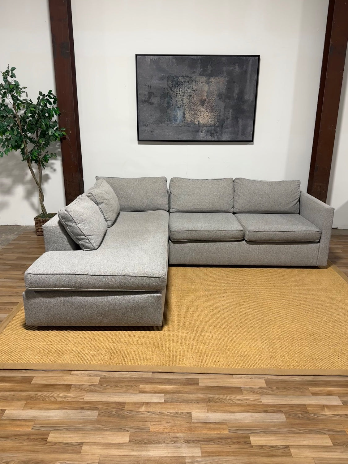 Gray West Elm Sectional Sofa🚛 Delivery Available