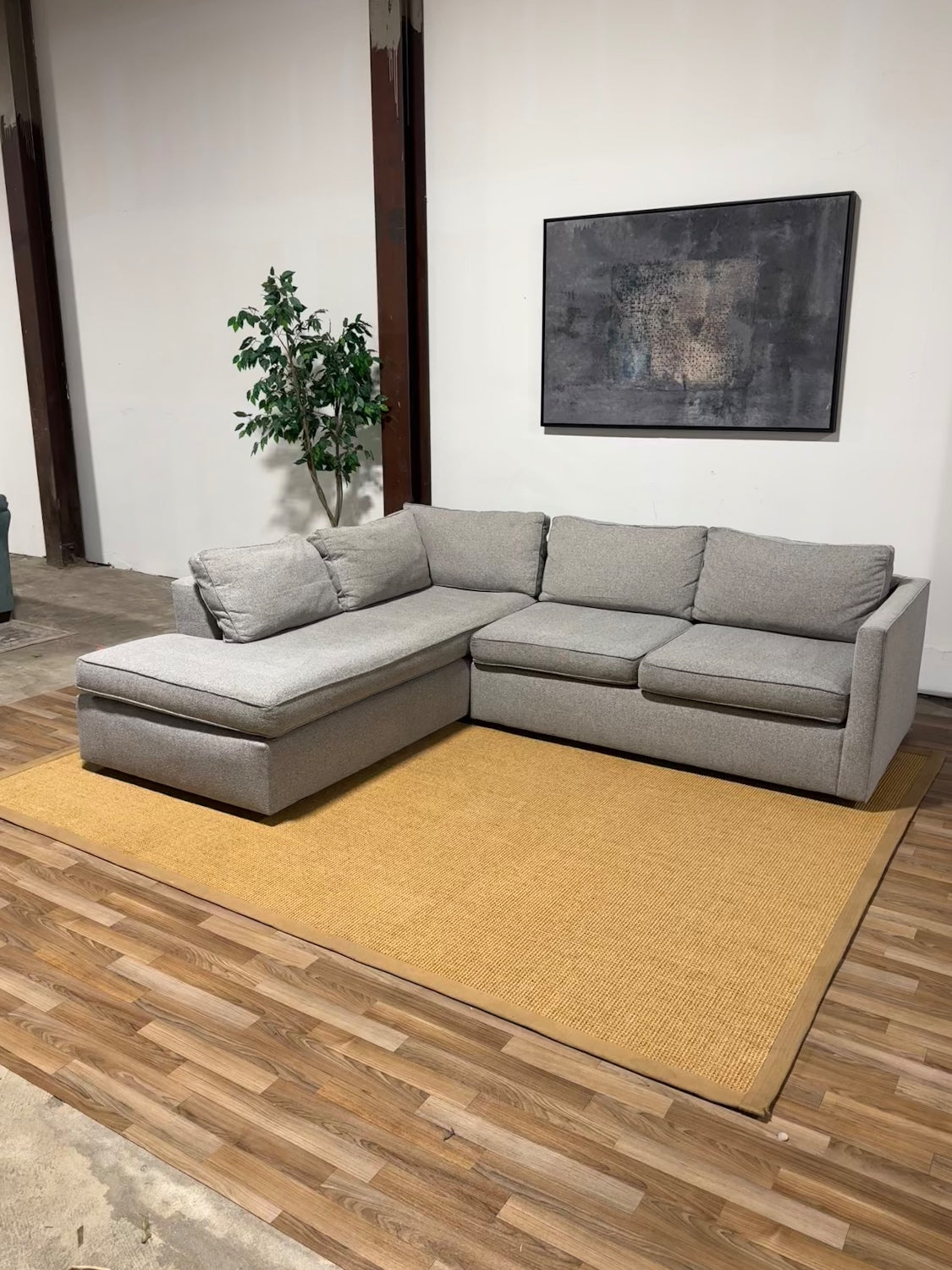 Gray West Elm Sectional Sofa🚛 Delivery Available